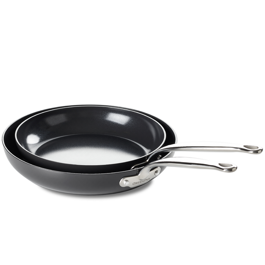 Barcelona 2-delige Braadpannenset 24+28cm zwart bovenaanzicht