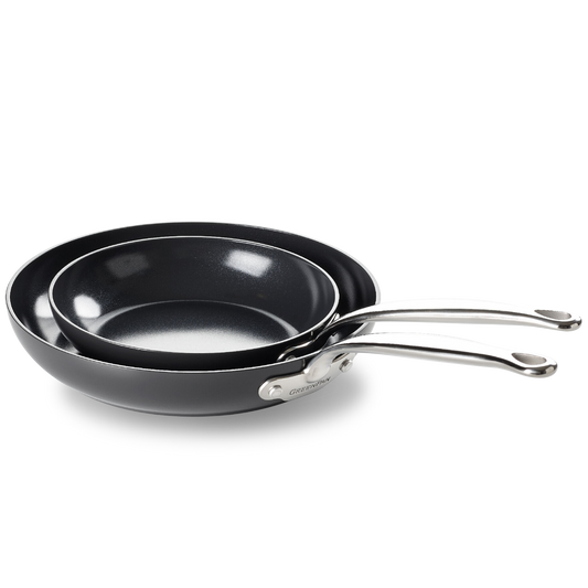 Barcelona 2-delige Braadpannenset 20+28cm zwart bovenaanzicht