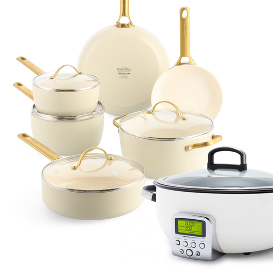 Batterie de cuisine Cream, 11 pièces