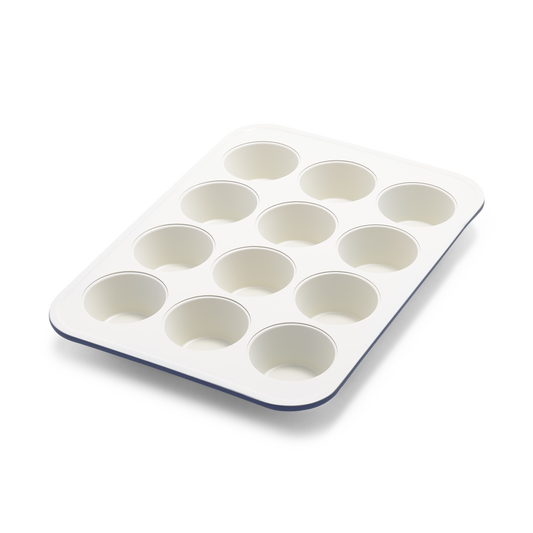 Contour Blauw Bakvorm voor 12 Muffins blauw