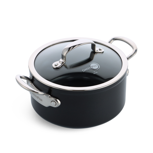Barcelona Pro Kookpot met deksel 20cm zwart