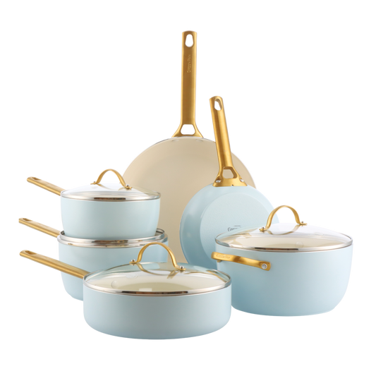 Batterie de cuisine Padova Reserve Light Blue – 10 pièces