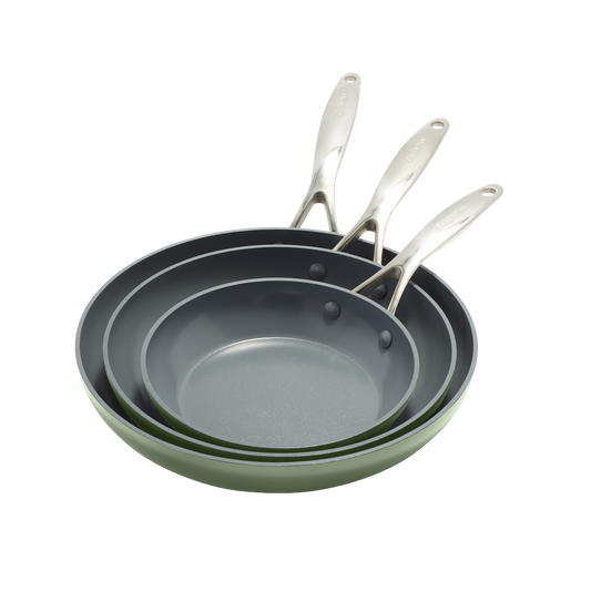 Valencia Pro Batterie de cuisine de 3 pièces Green