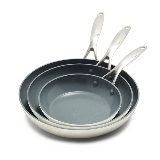 Valencia Pro Batterie de cuisine de 3 pièces Cream