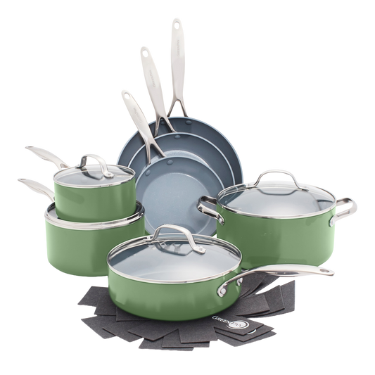 Valencia Pro Batterie de cuisine de 11 pièces Green