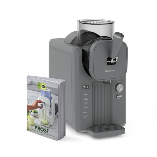 Machine à Glace rapide - Glaces à l'Italienne et boissons glacées 1,87L - Grey+ livre de recettes