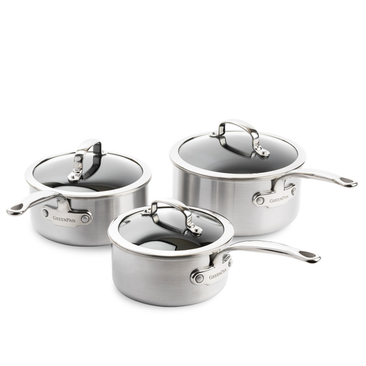 Premiere 6-delige Steelpannenset zilver