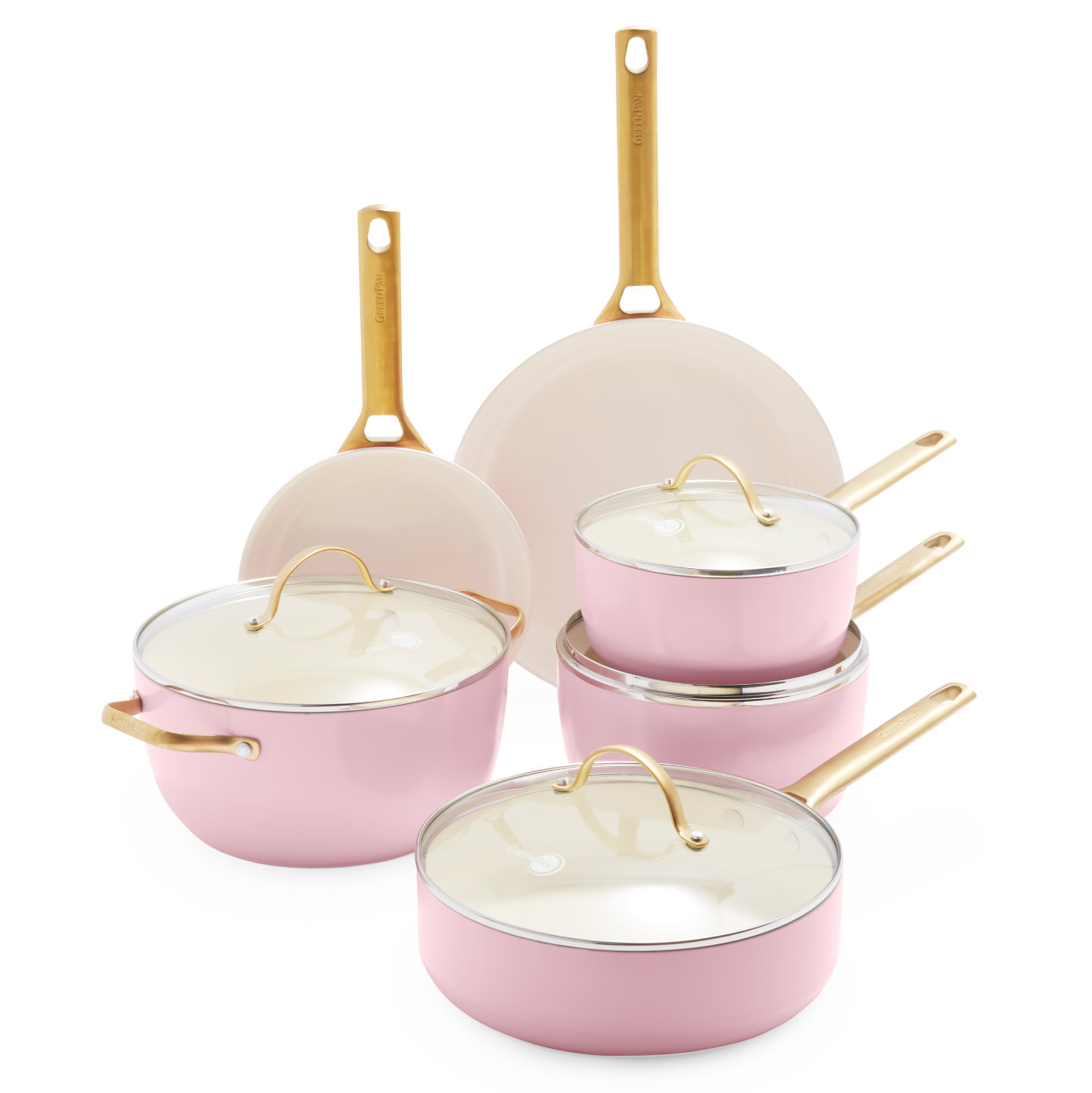 Set padelle 20 + 26 cm Padova, Blush pink