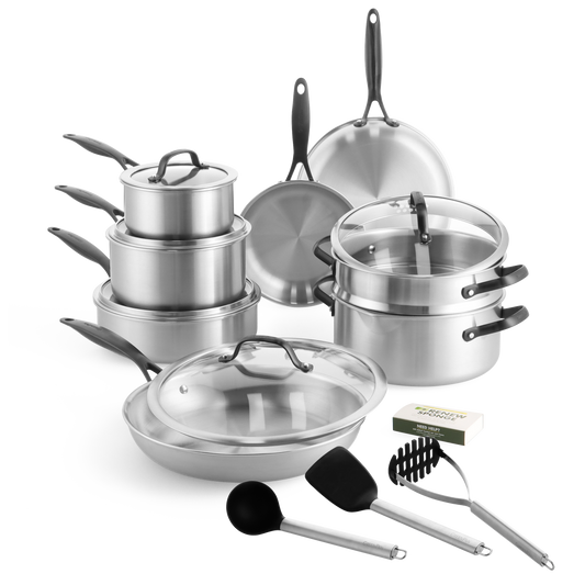 Venice Pro Noir Set de 14 pièces + ustensiles