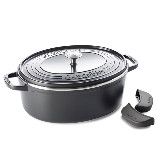 Cocotte ovale Céleste avec couvercle