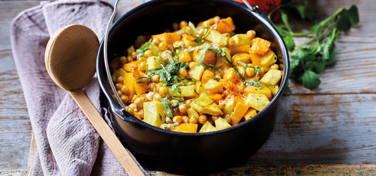Curry épicé au potiron, carottes et panais