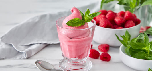 Sorbet aux framboises fraîches