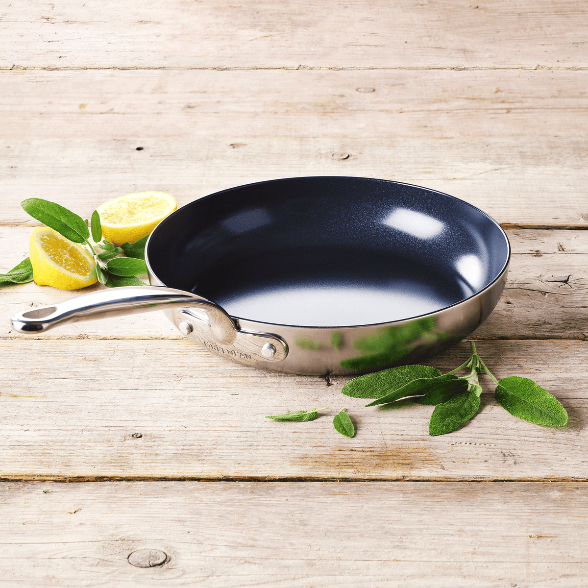 GreenPan Barcelona Evershine Braadpan 20cm zilver 