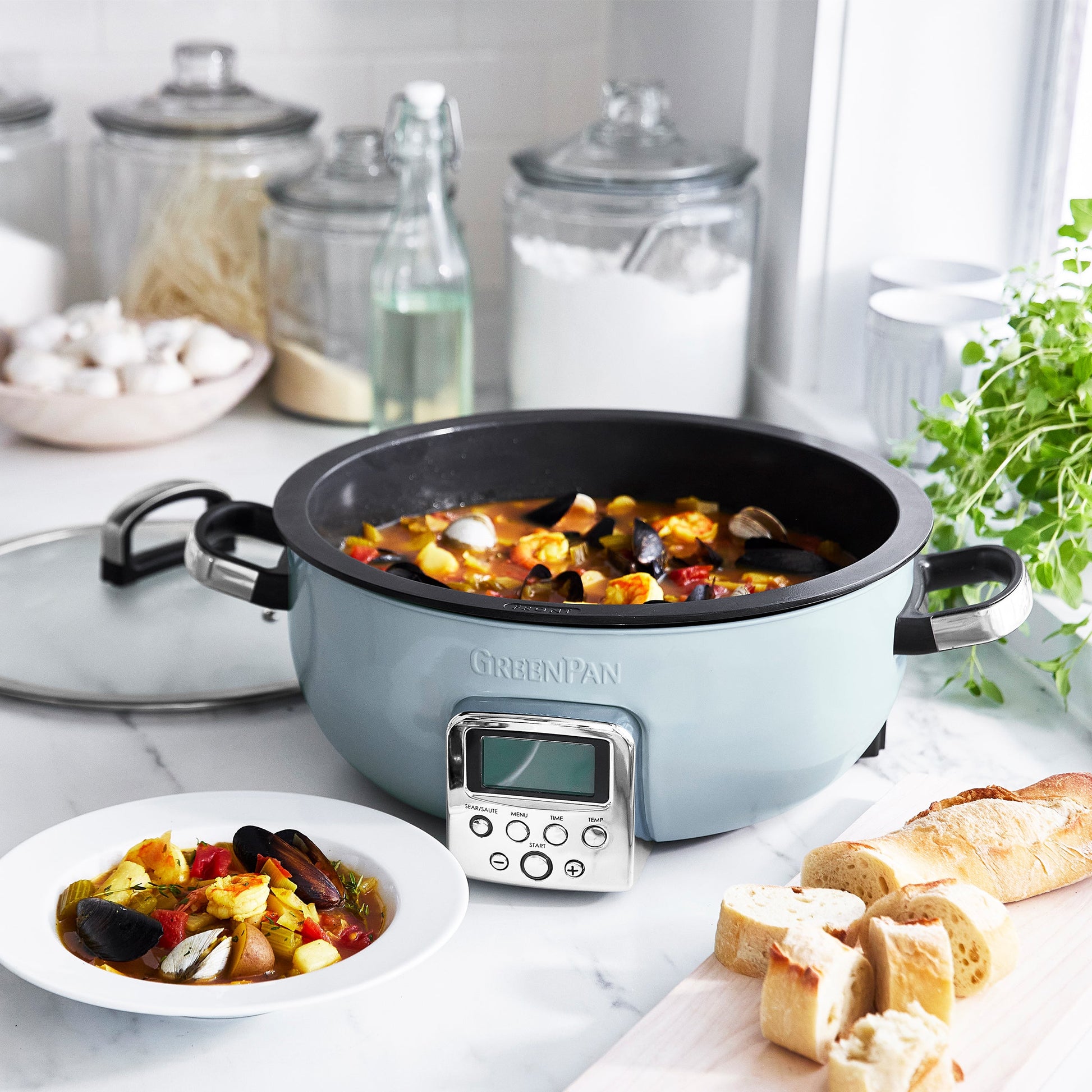 Omnicooker Blue Haze 5.6L met bouillabaisse