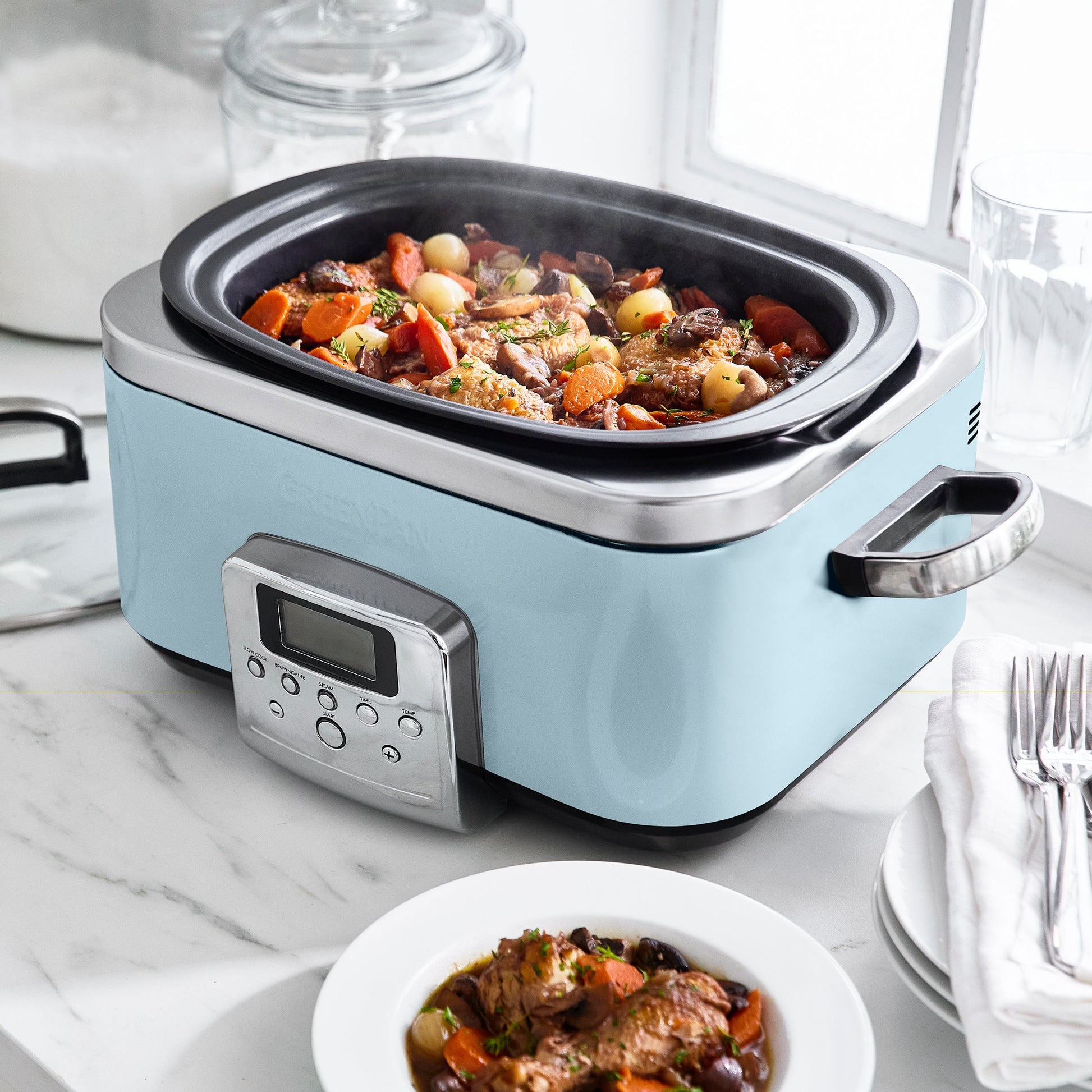 Slowcooker Blue Haze 6L met eten