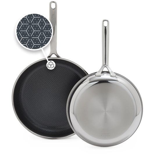 Spectra Hybrid 2-delige set de poêles à frire Silver