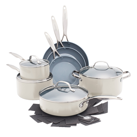 Valencia Pro Batterie de cuisine de 11 pièces Cream