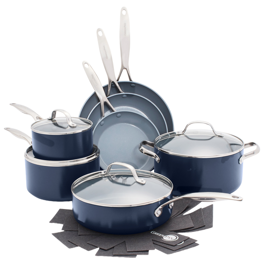 Valencia Pro Batterie de cuisine de 11 pièces Oxford Blue