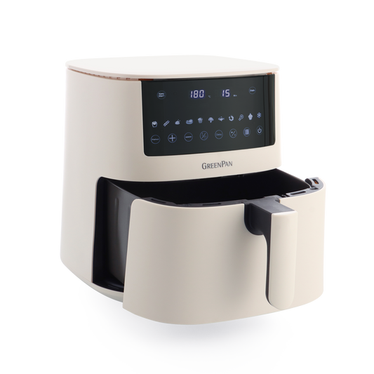 Airfryer GreenPan Bistro XXL - Cream - antiadhésif en céramique sans PFAS - panier de 7,2 L - 11 préréglages