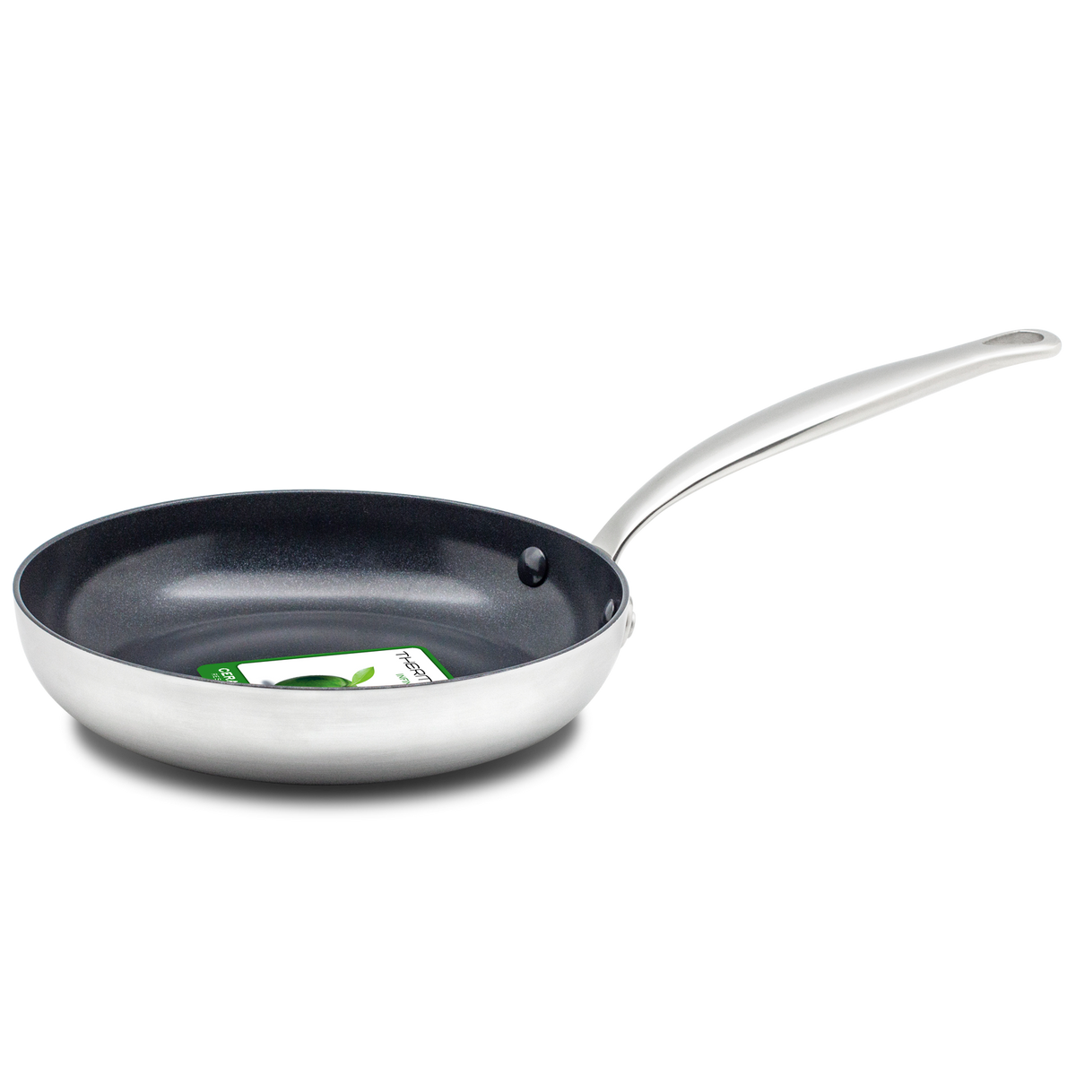 GreenPan Barcelona Evershine Braadpan 20cm zilver zijaanzicht